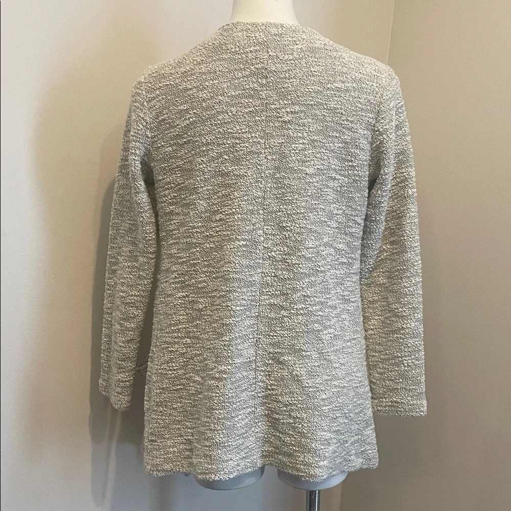 Style & Co. Gray Ruffle-Front Open Cardigan - Picture 2 of 4